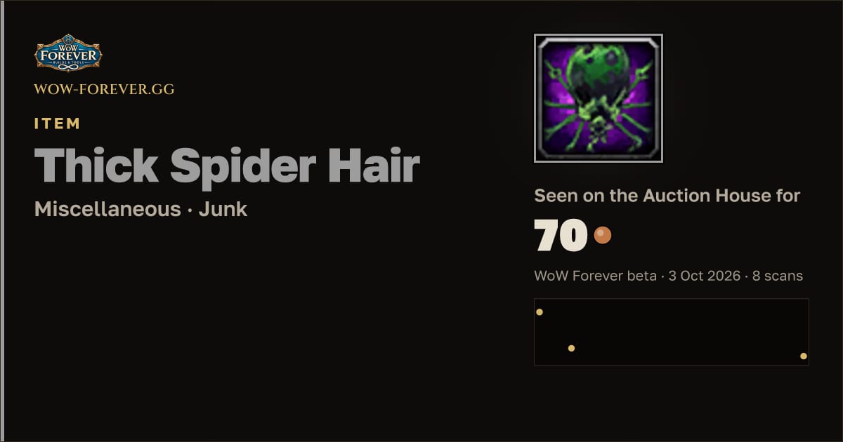 The preview card for Thick Spider Hair