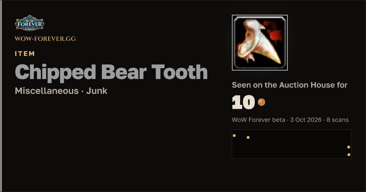 The preview card for Chipped Bear Tooth