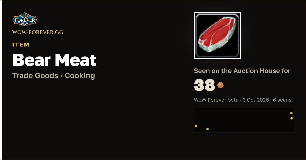 The preview card for Bear Meat