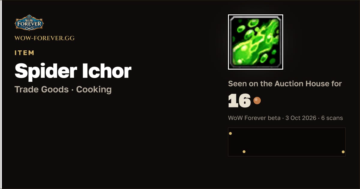 The preview card for Spider Ichor