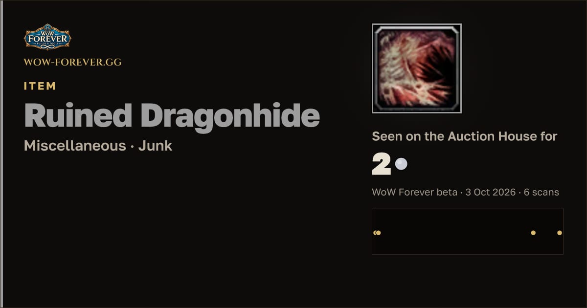 The preview card for Ruined Dragonhide
