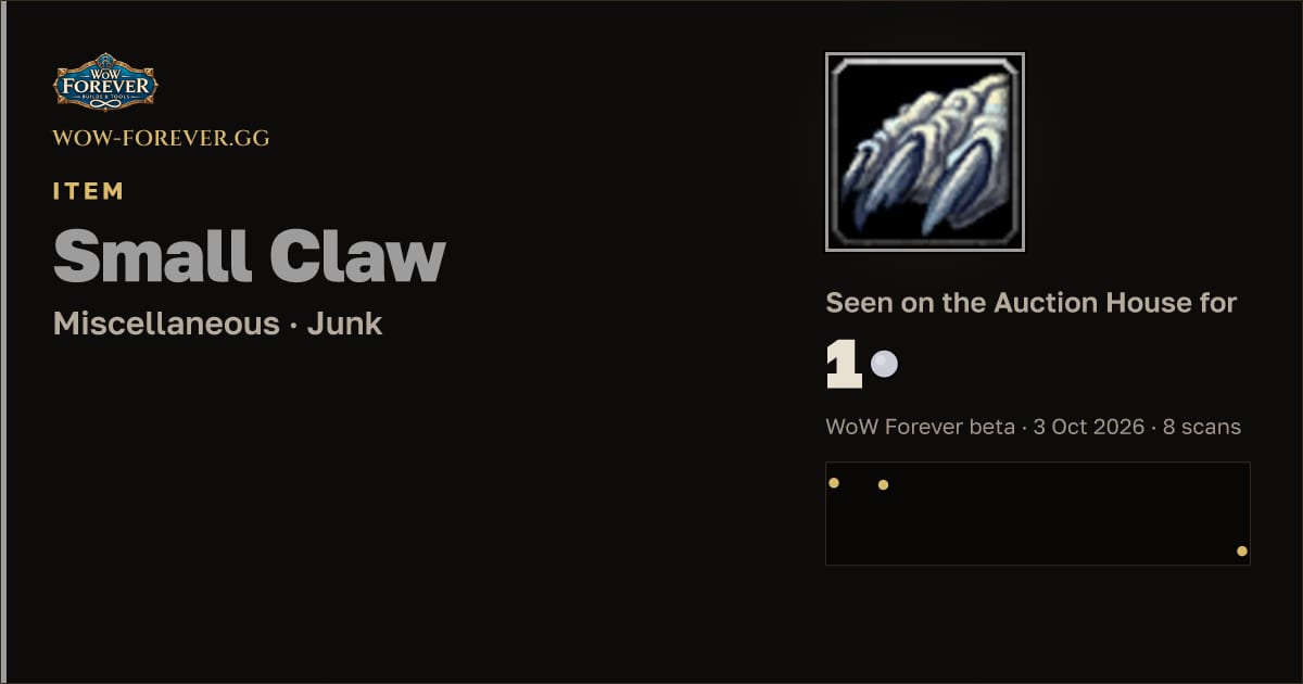 The preview card for Small Claw