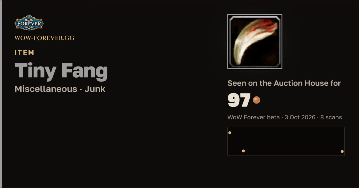 The preview card for Tiny Fang