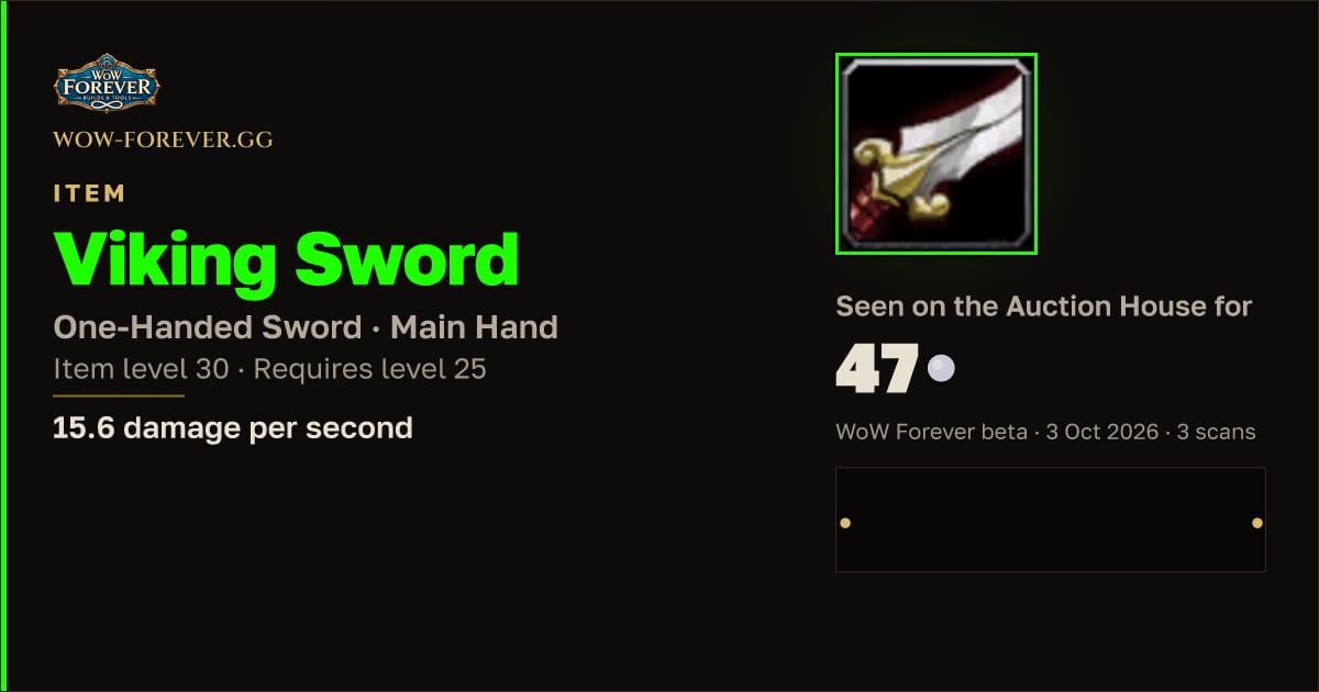 The preview card for Viking Sword