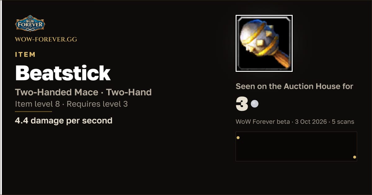 The preview card for Beatstick