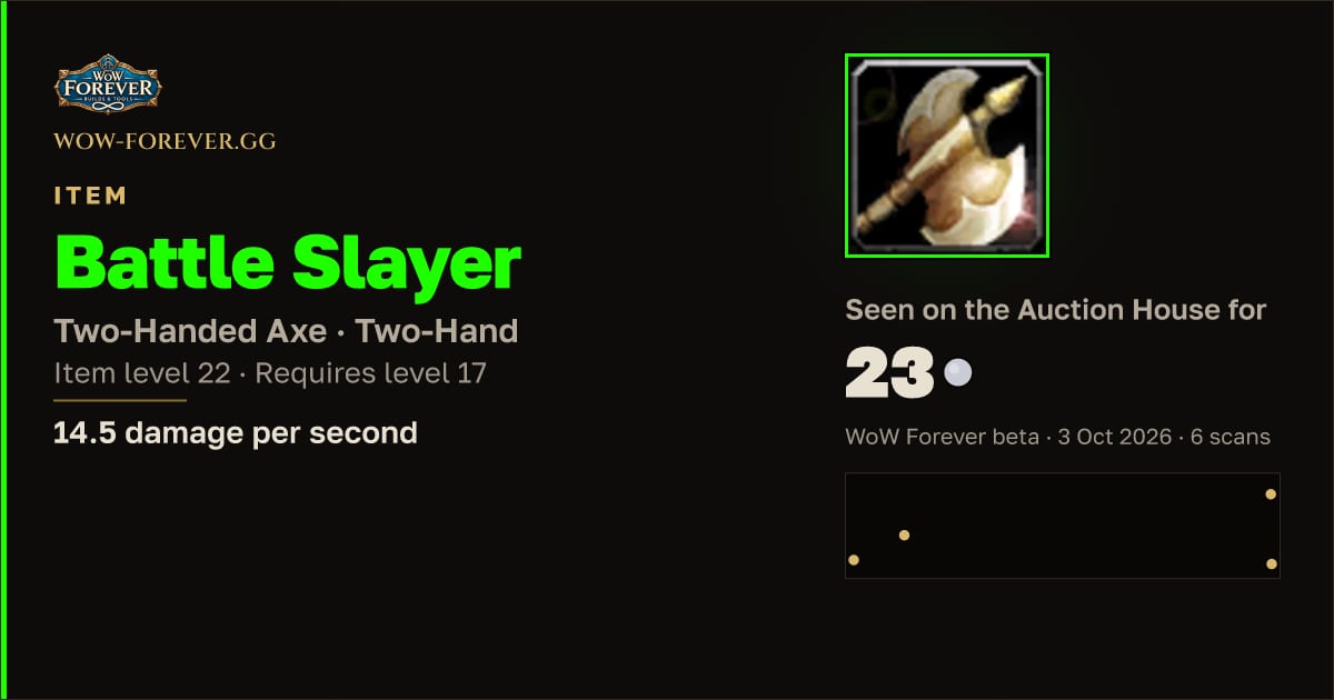 The preview card for Battle Slayer