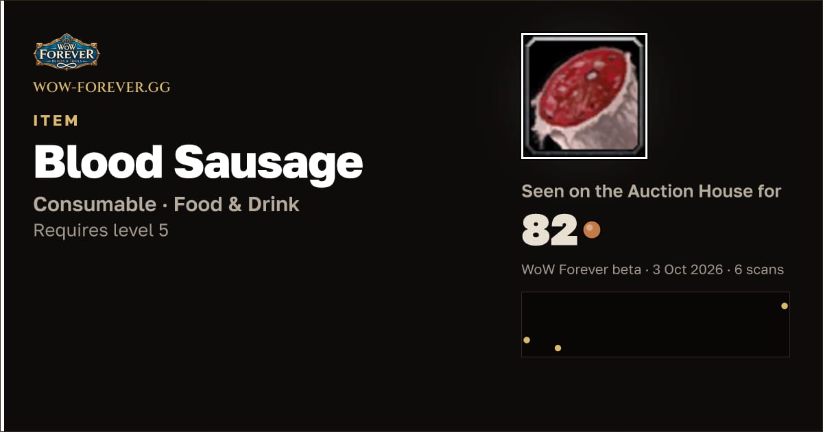 The preview card for Blood Sausage