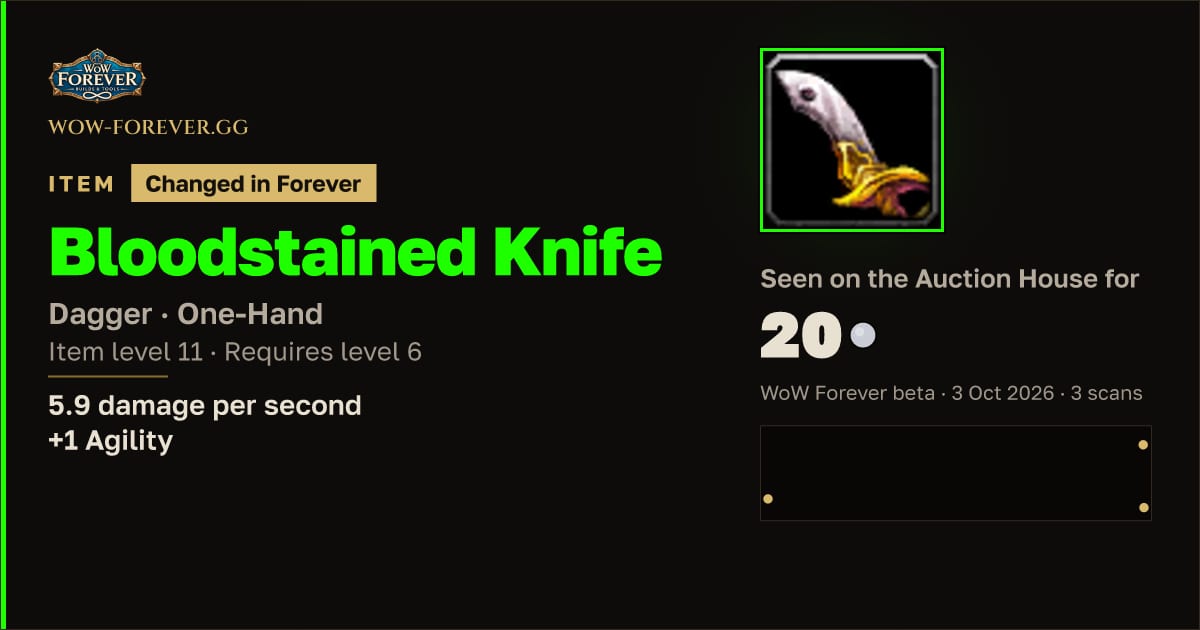 The preview card for Bloodstained Knife