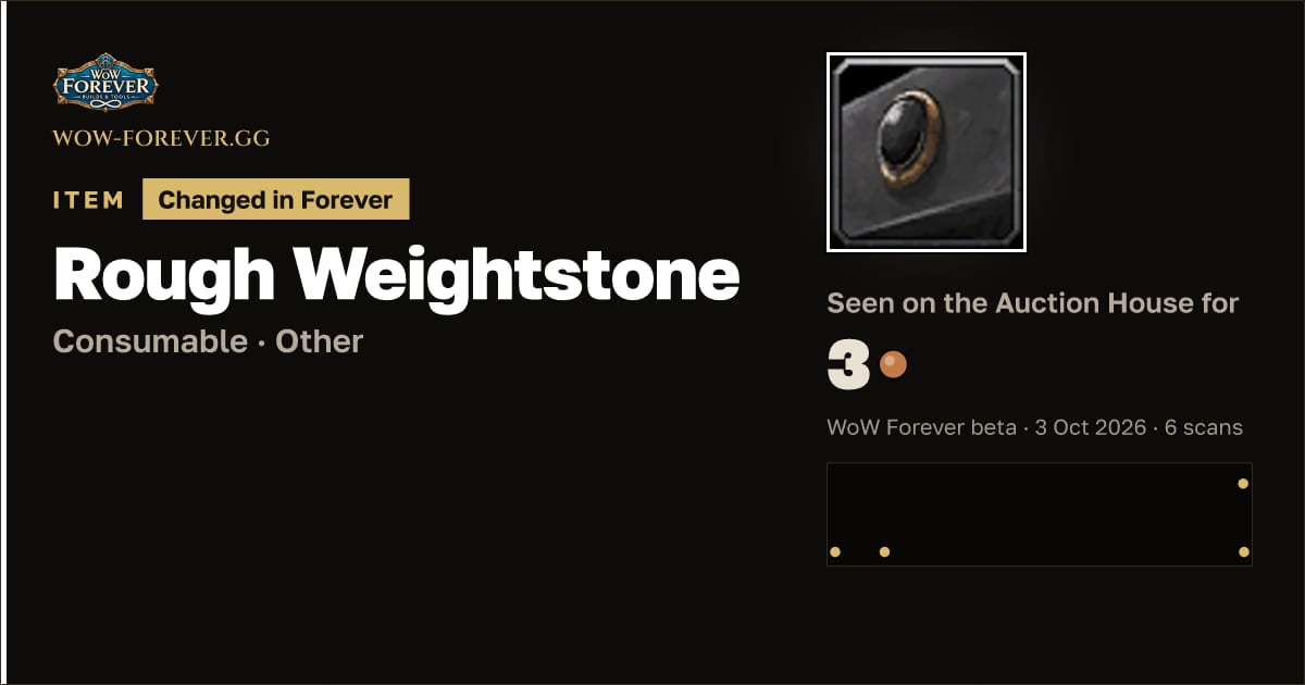 The preview card for Rough Weightstone