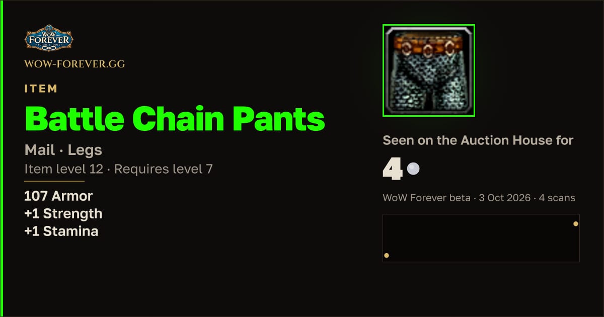 The preview card for Battle Chain Pants