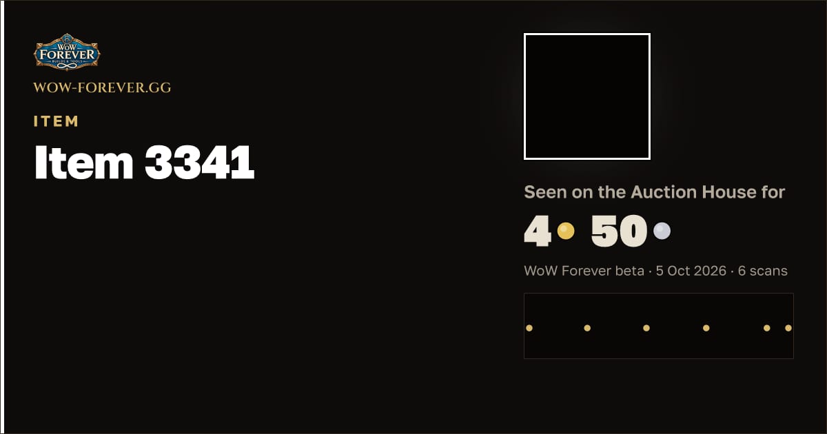 The preview card for Item 3341