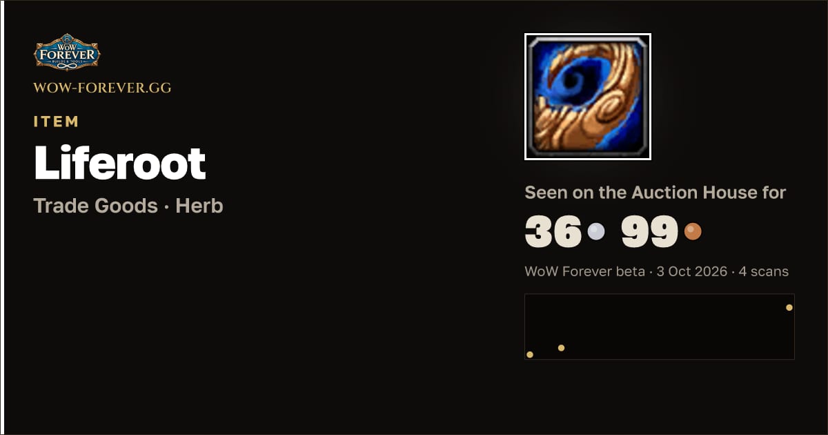 The preview card for Liferoot