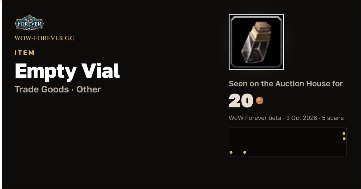 The preview card for Empty Vial