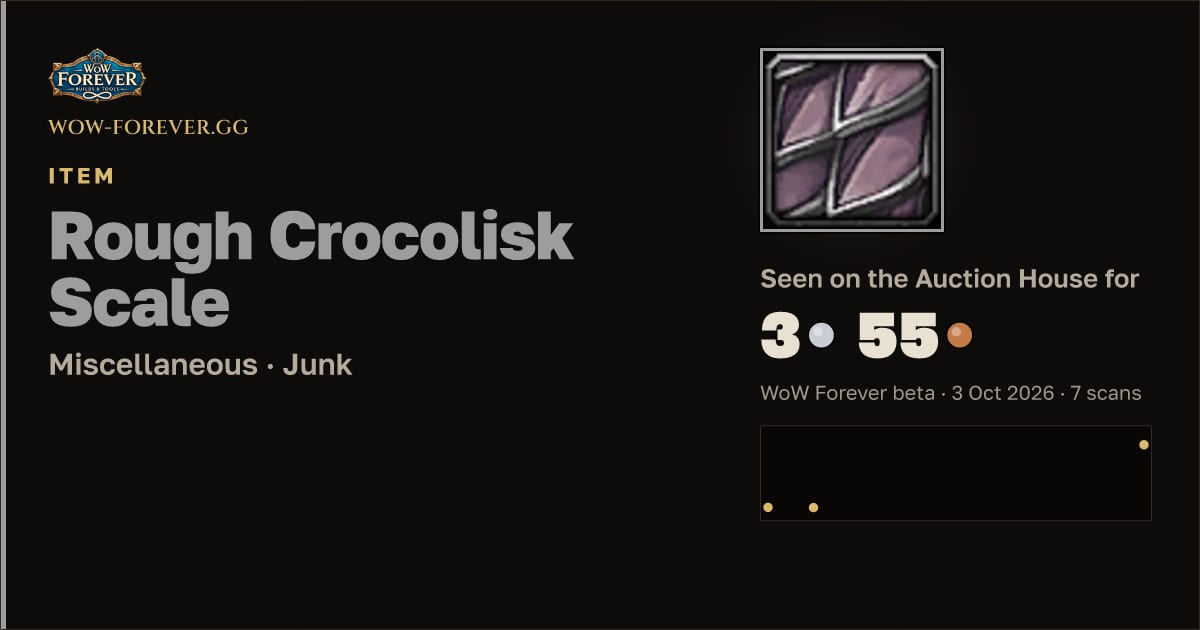 The preview card for Rough Crocolisk Scale