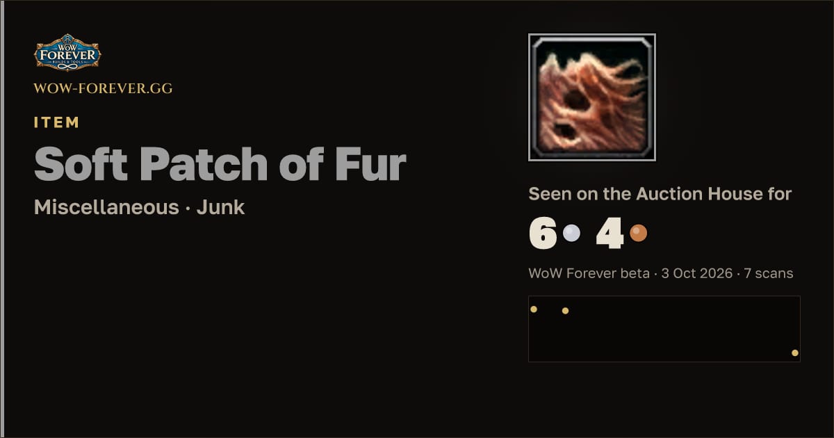 The preview card for Soft Patch of Fur