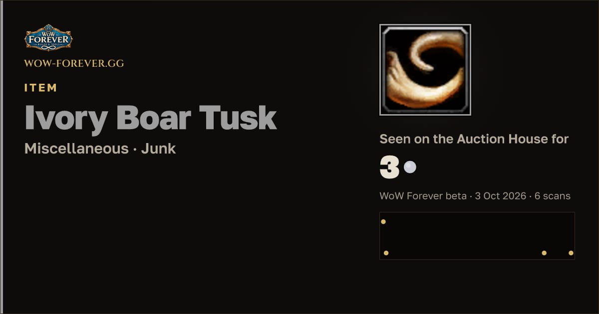 The preview card for Ivory Boar Tusk