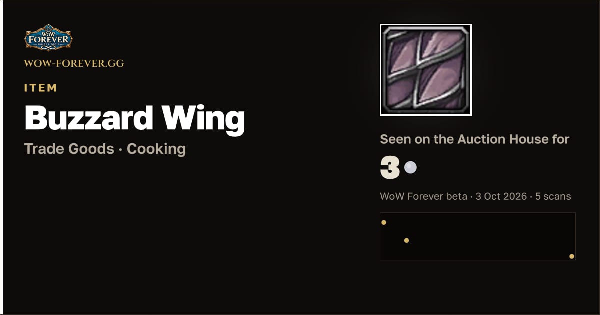 The preview card for Buzzard Wing