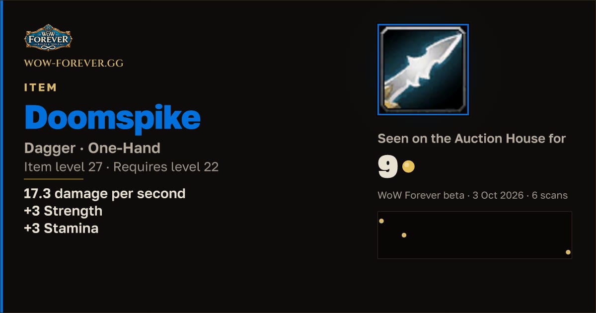 The preview card for Doomspike