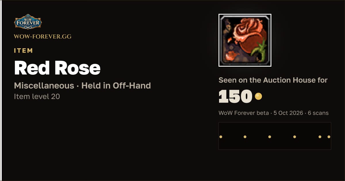 The preview card for Red Rose
