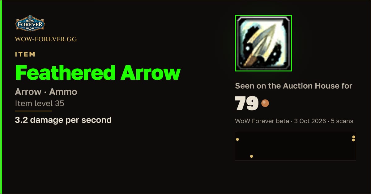 The preview card for Feathered Arrow