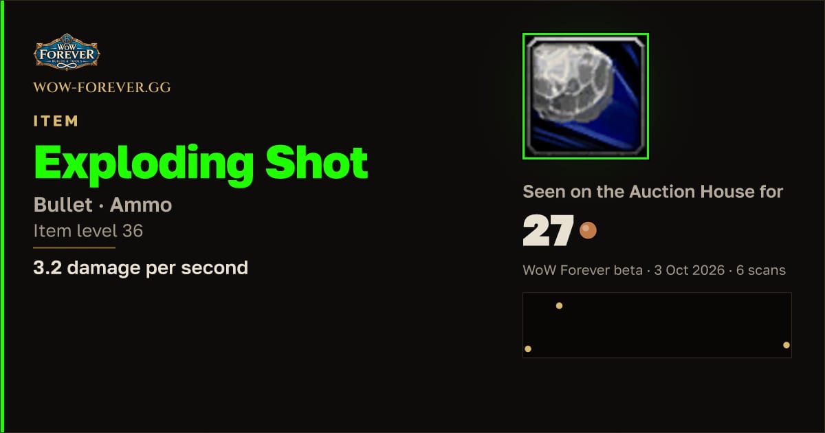 The preview card for Exploding Shot