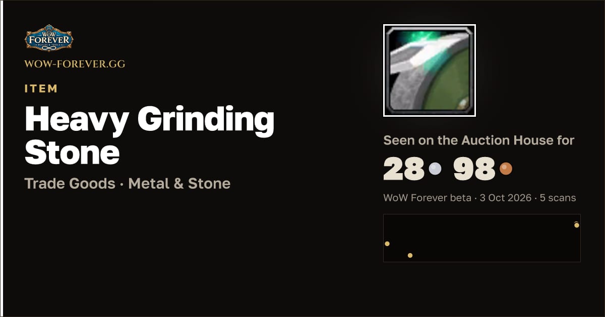 The preview card for Heavy Grinding Stone