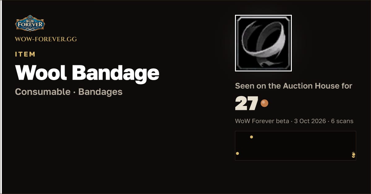The preview card for Wool Bandage