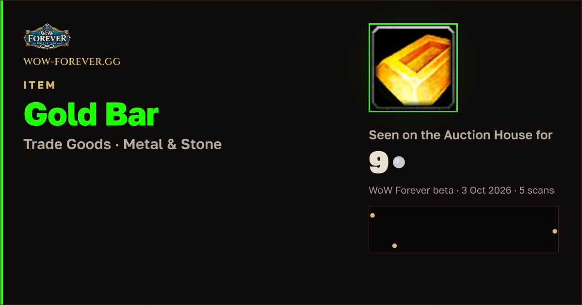 The preview card for Gold Bar