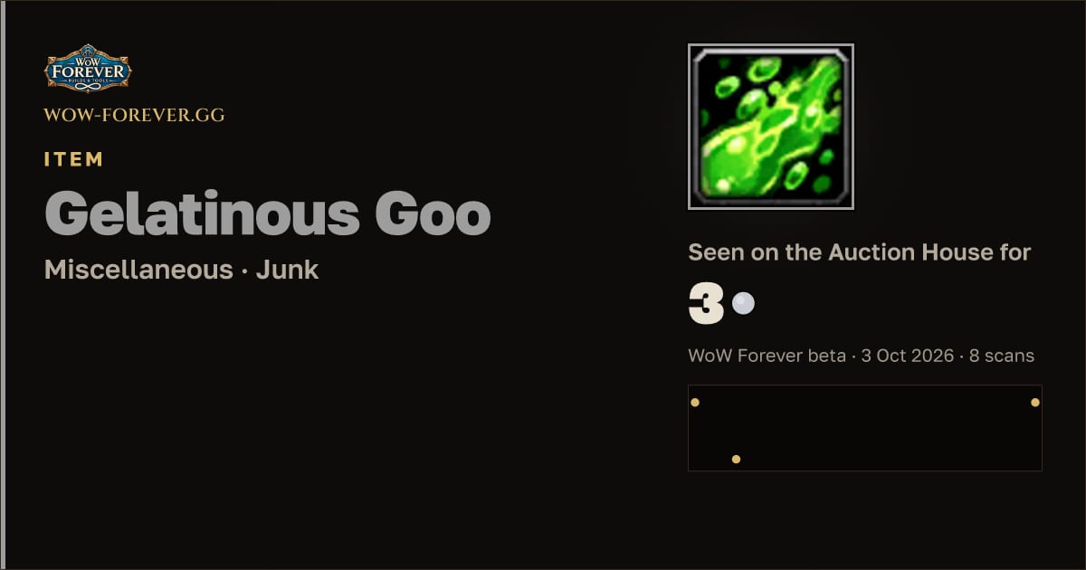 The preview card for Gelatinous Goo