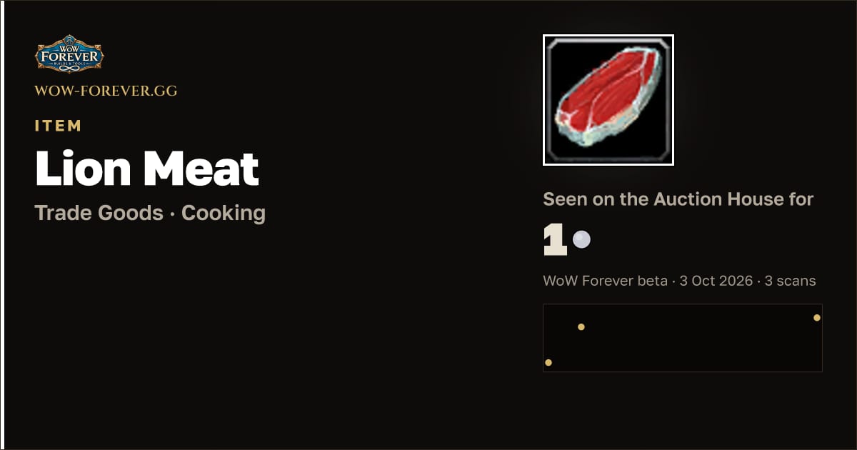 The preview card for Lion Meat