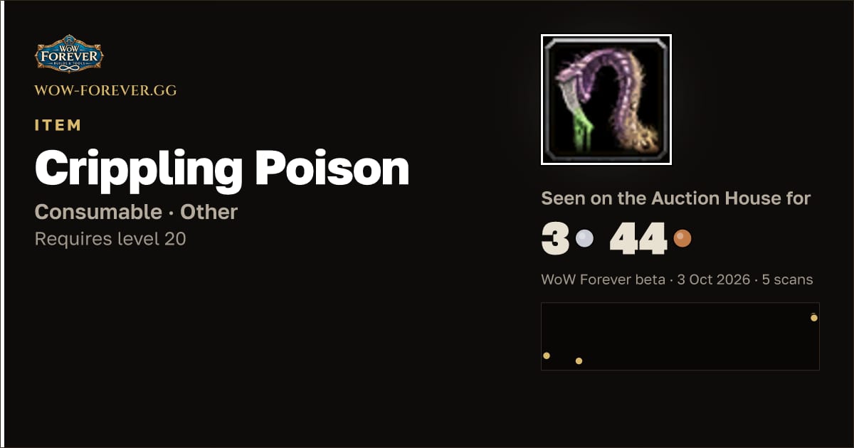 The preview card for Crippling Poison