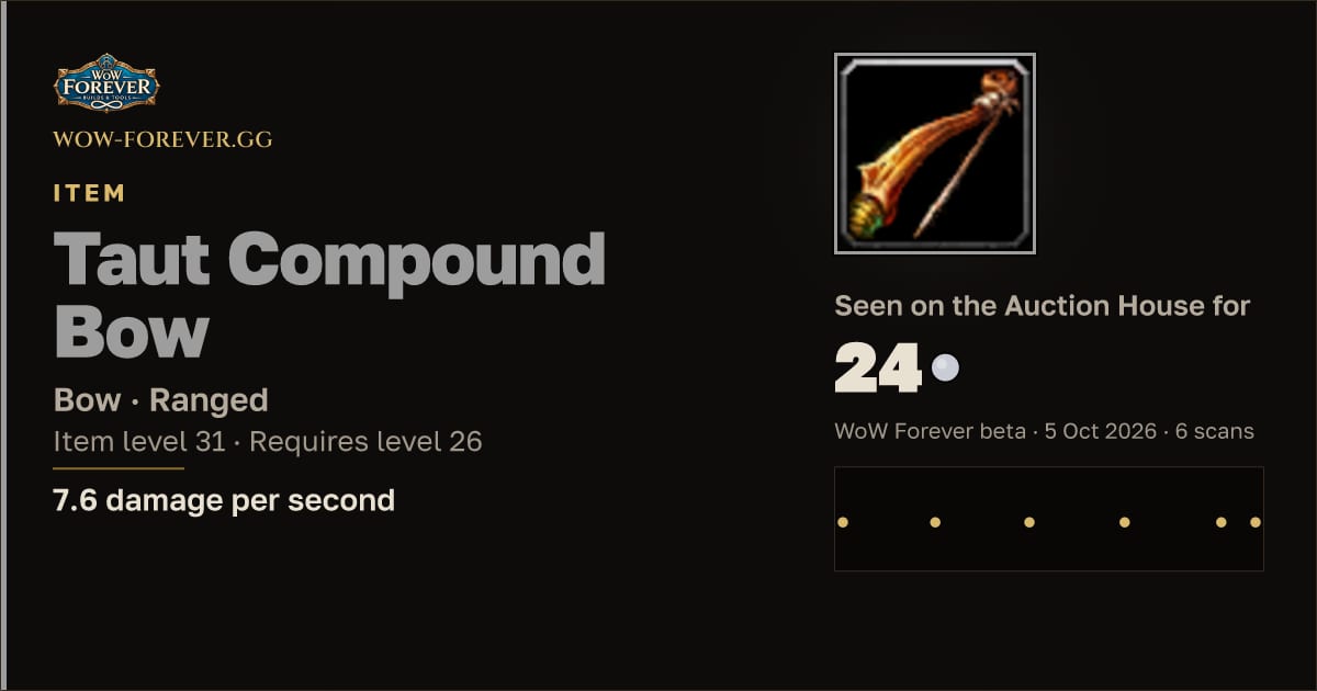 The preview card for Taut Compound Bow