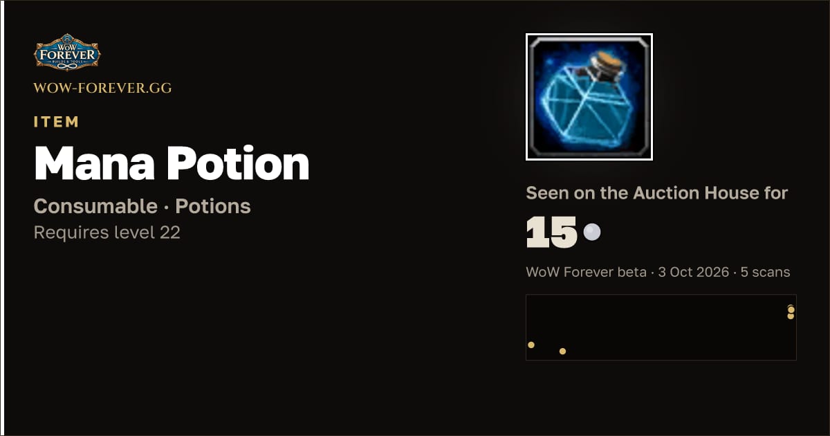 The preview card for Mana Potion