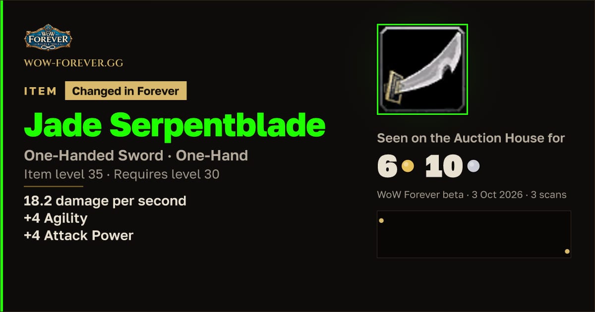 The preview card for Jade Serpentblade