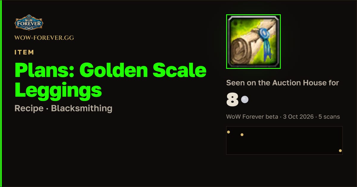 The preview card for Plans: Golden Scale Leggings