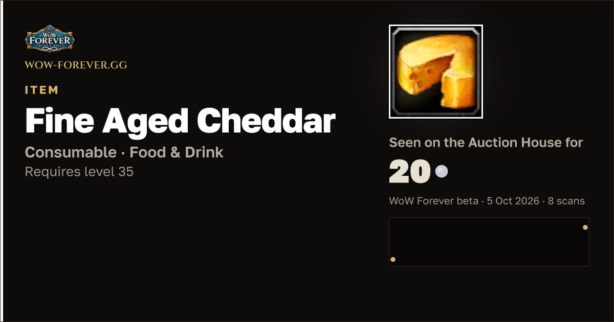 The preview card for Fine Aged Cheddar