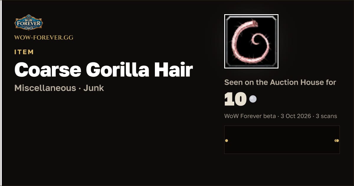 The preview card for Coarse Gorilla Hair