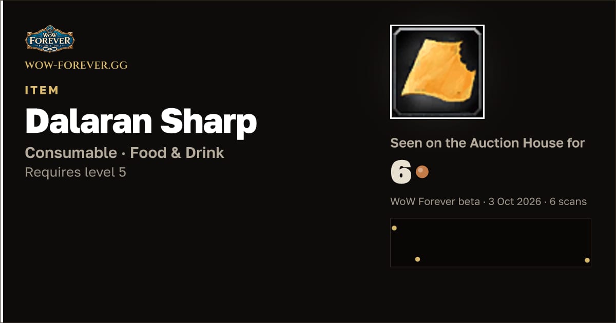 The preview card for Dalaran Sharp