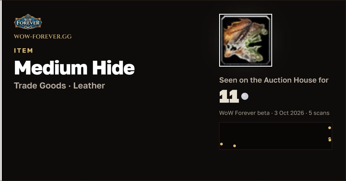 The preview card for Medium Hide