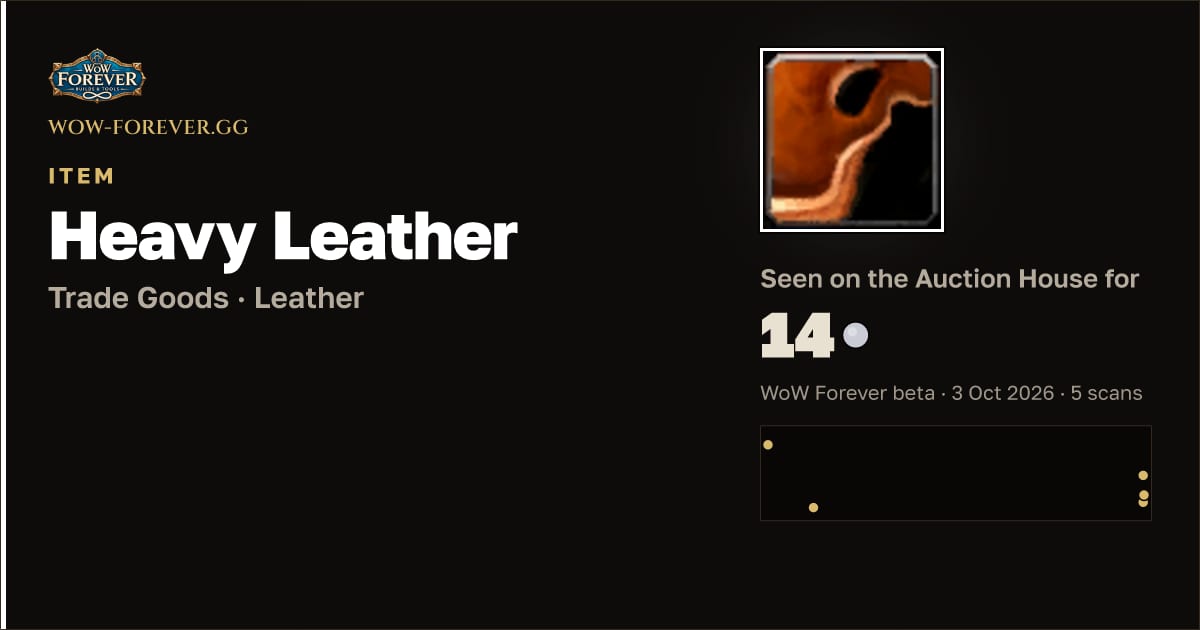 The preview card for Heavy Leather
