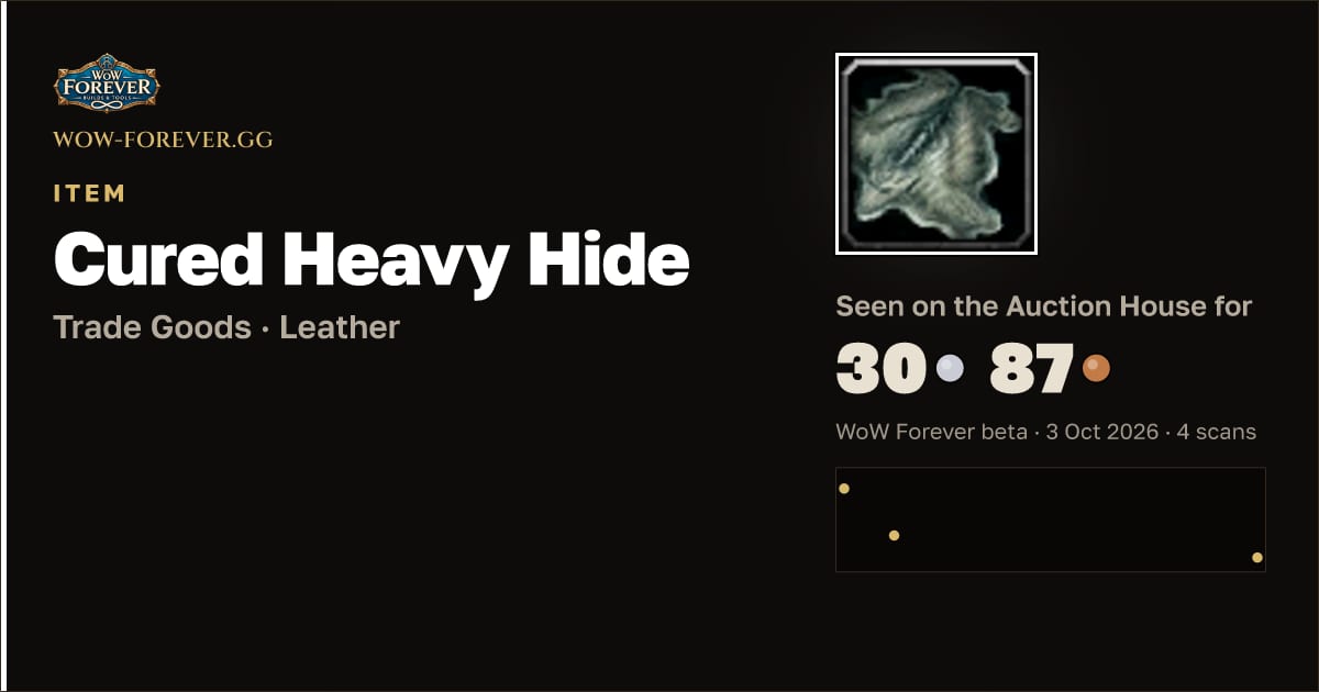 The preview card for Cured Heavy Hide