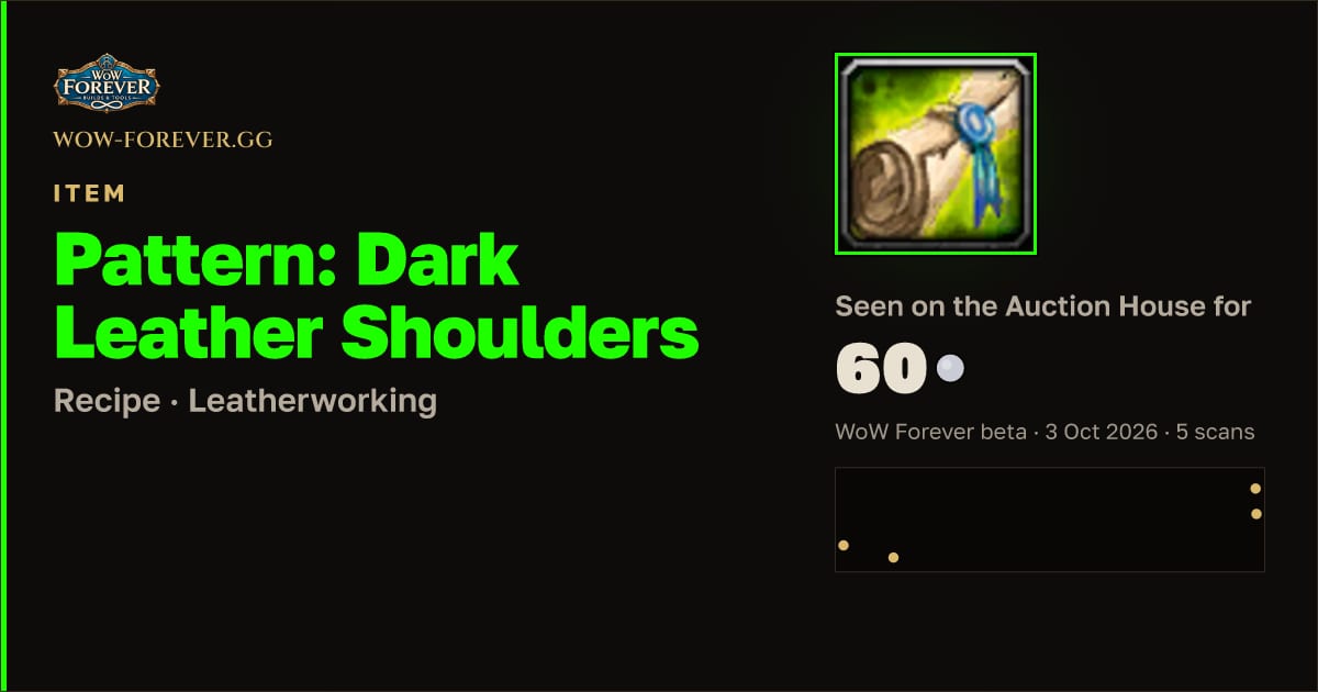 The preview card for Pattern: Dark Leather Shoulders