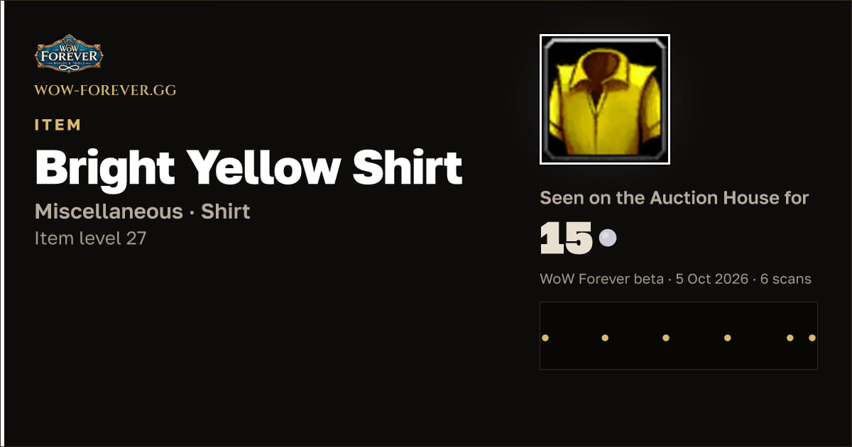 The preview card for Bright Yellow Shirt