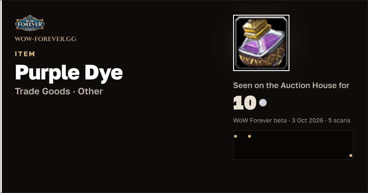 The preview card for Purple Dye
