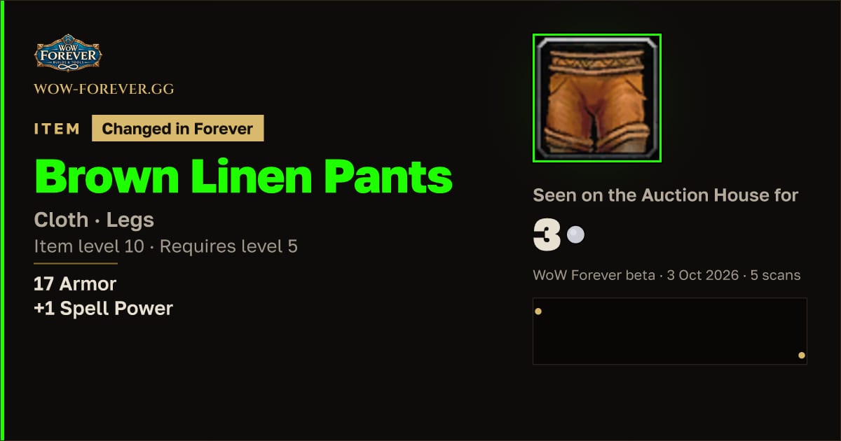 The preview card for Brown Linen Pants