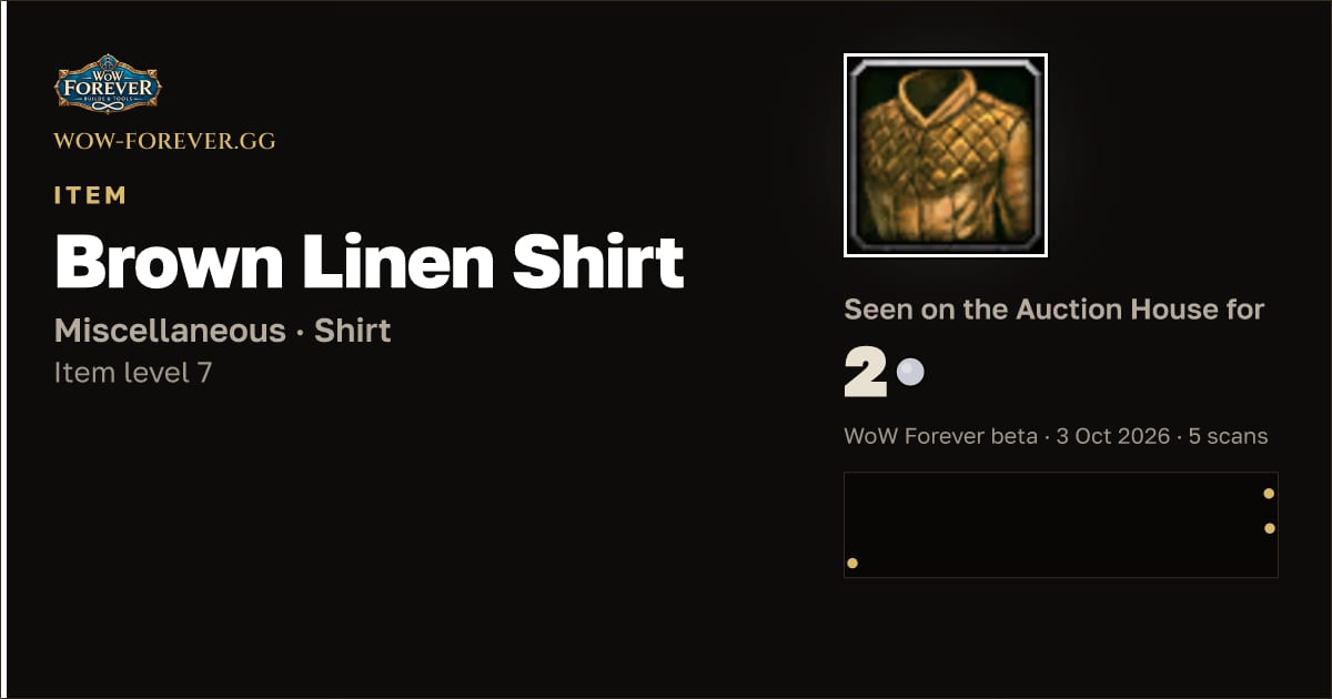 The preview card for Brown Linen Shirt