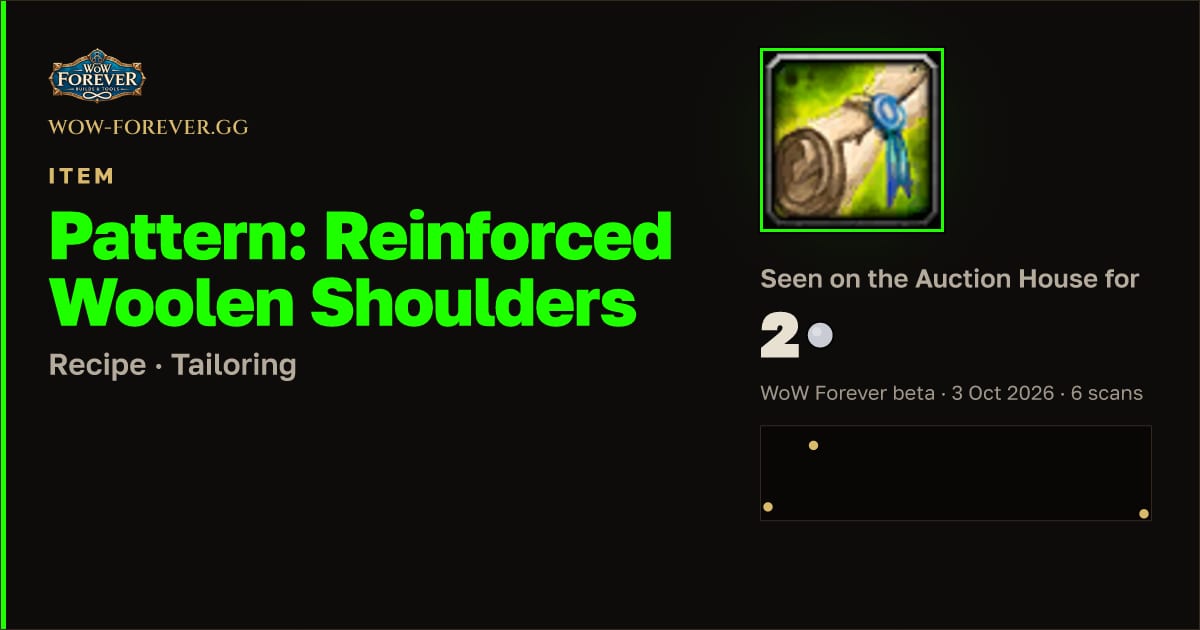 The preview card for Pattern: Reinforced Woolen Shoulders
