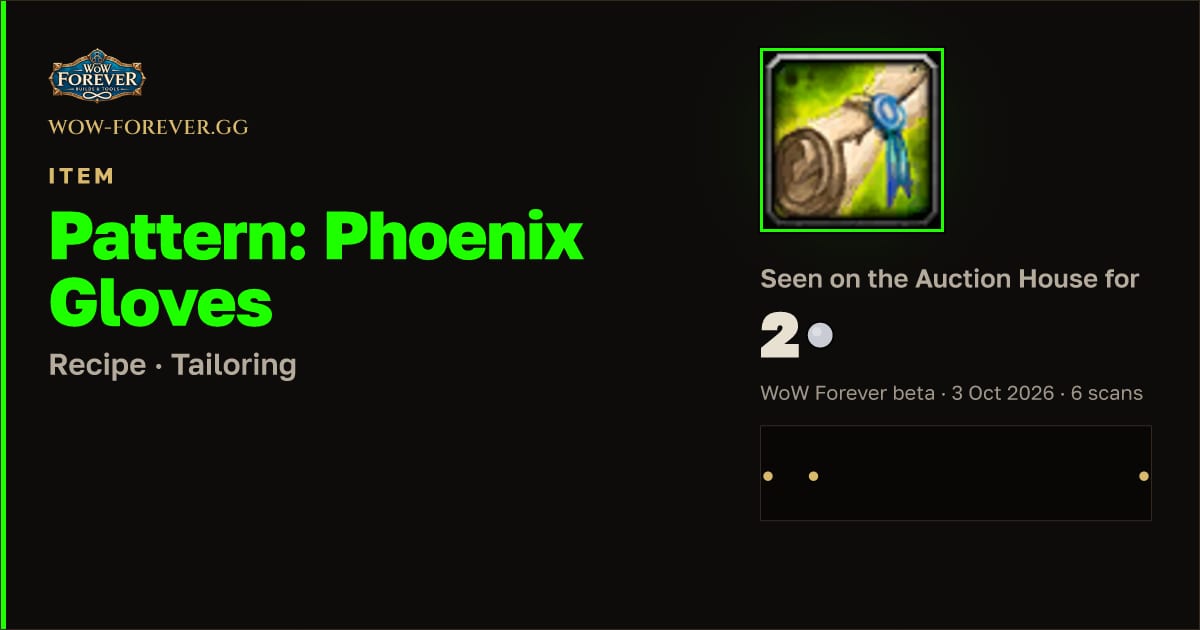 The preview card for Pattern: Phoenix Gloves