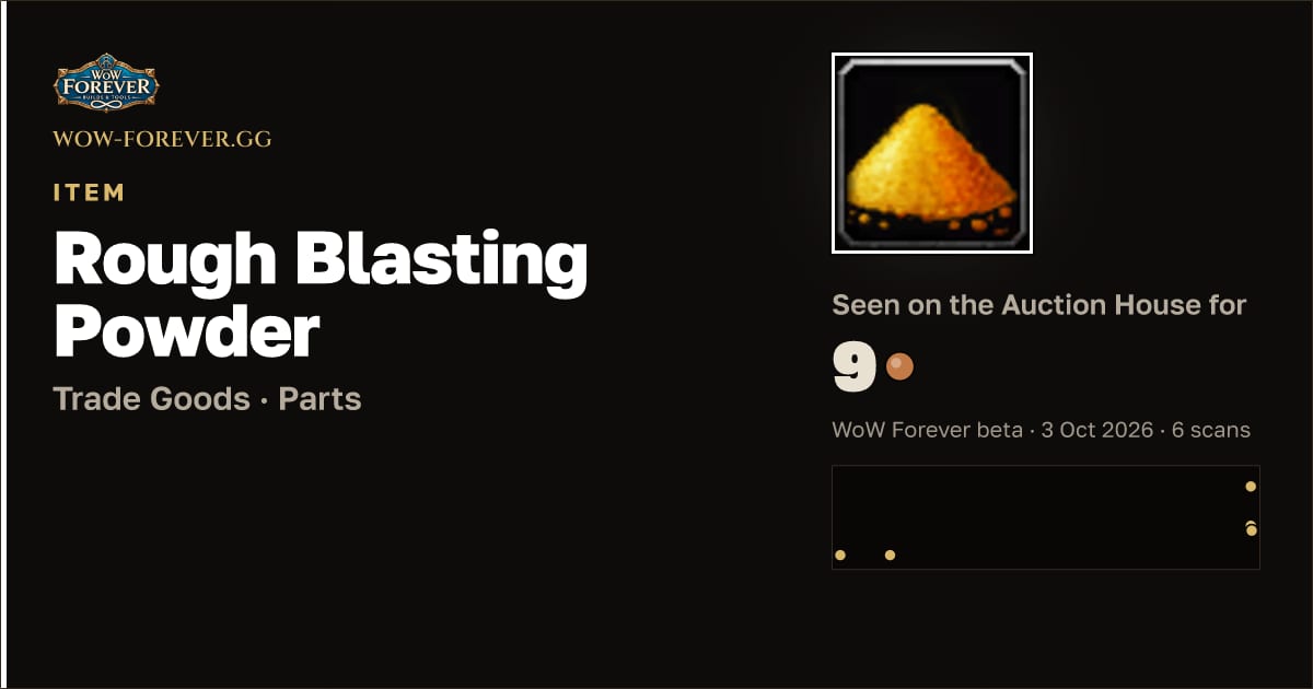 The preview card for Rough Blasting Powder