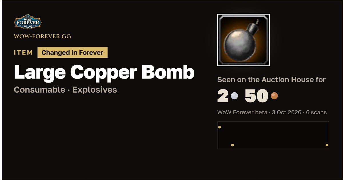 The preview card for Large Copper Bomb